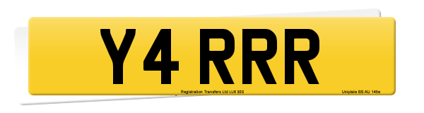 Registration number Y4 RRR